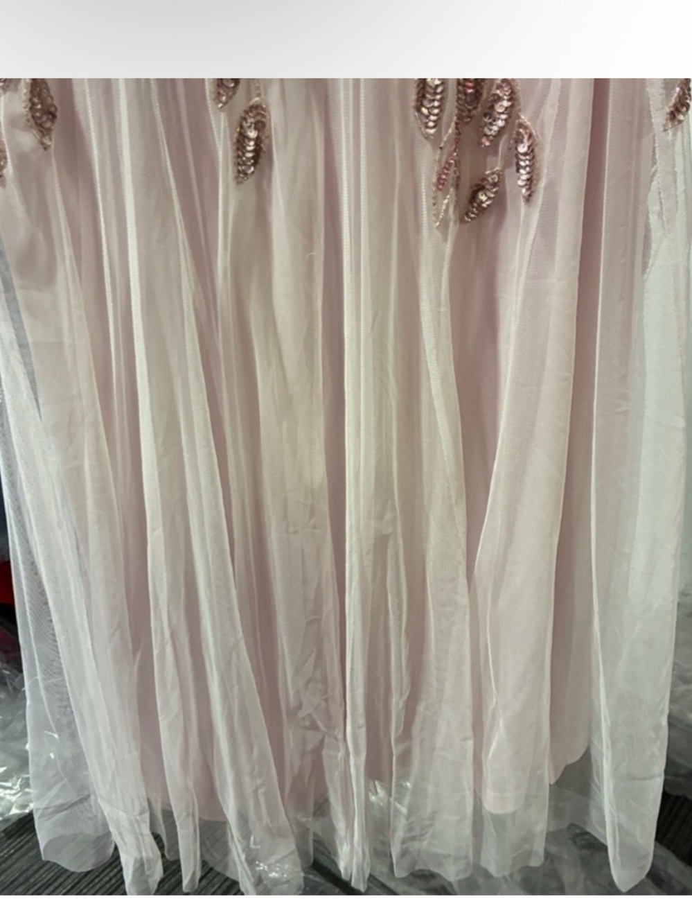 Adrianna Papell Blush Pink Beaded Gown Size 16 NWT Formal Evening Dress MOB GALA - Picture 15 of 16